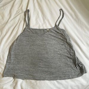 Madewell heather grey v-neck tank top